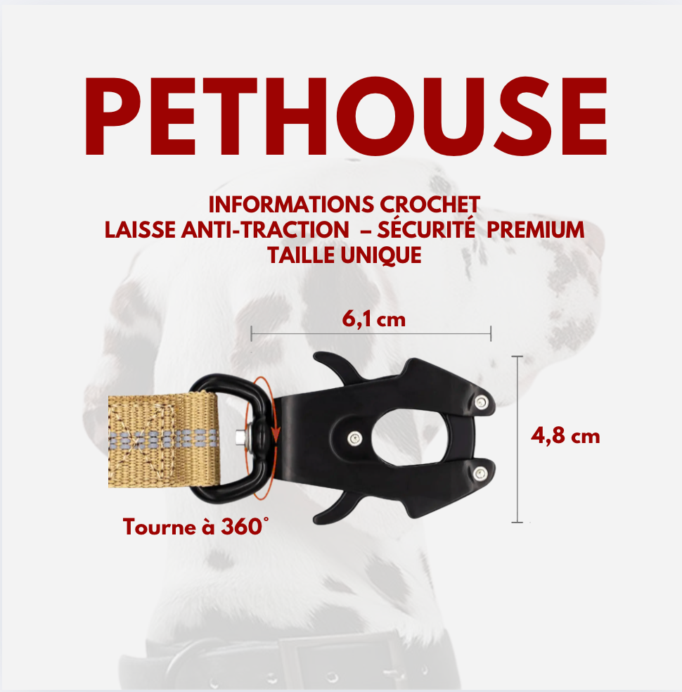 Laisse Anti-Traction – Sécurité Premium