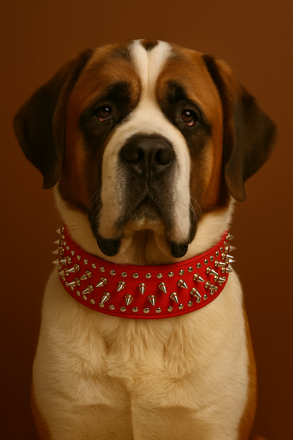 Collier clouté CUIR 100% - Protection Premium