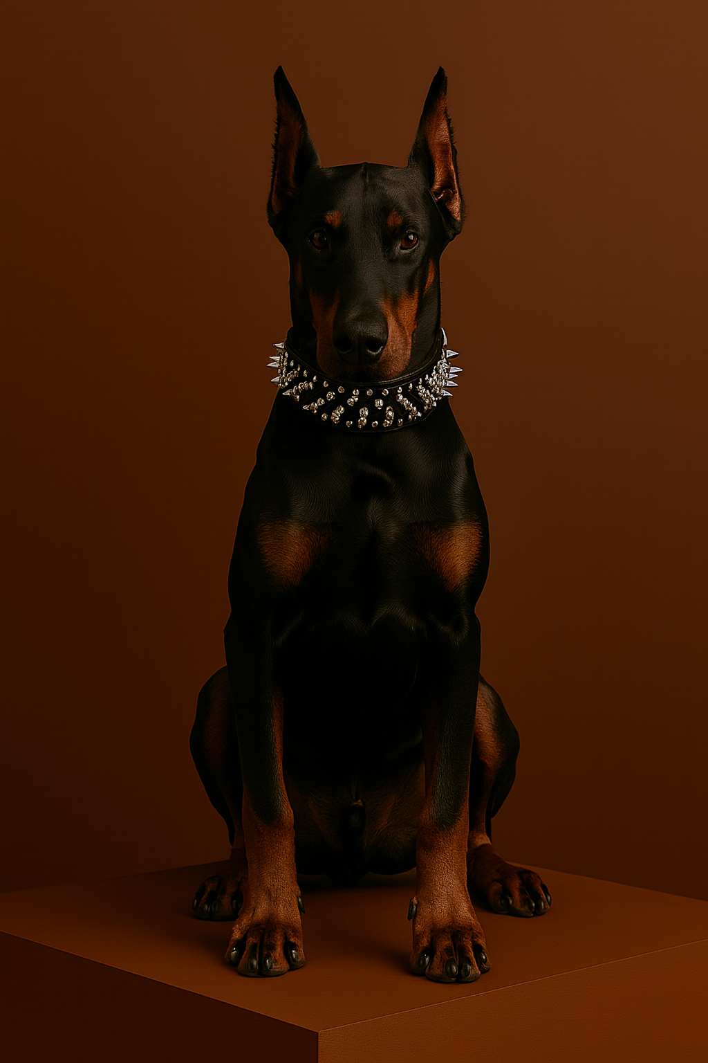 Collier clouté CUIR 100% - Protection Premium