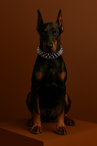 Collier clouté CUIR 100% - Protection Premium