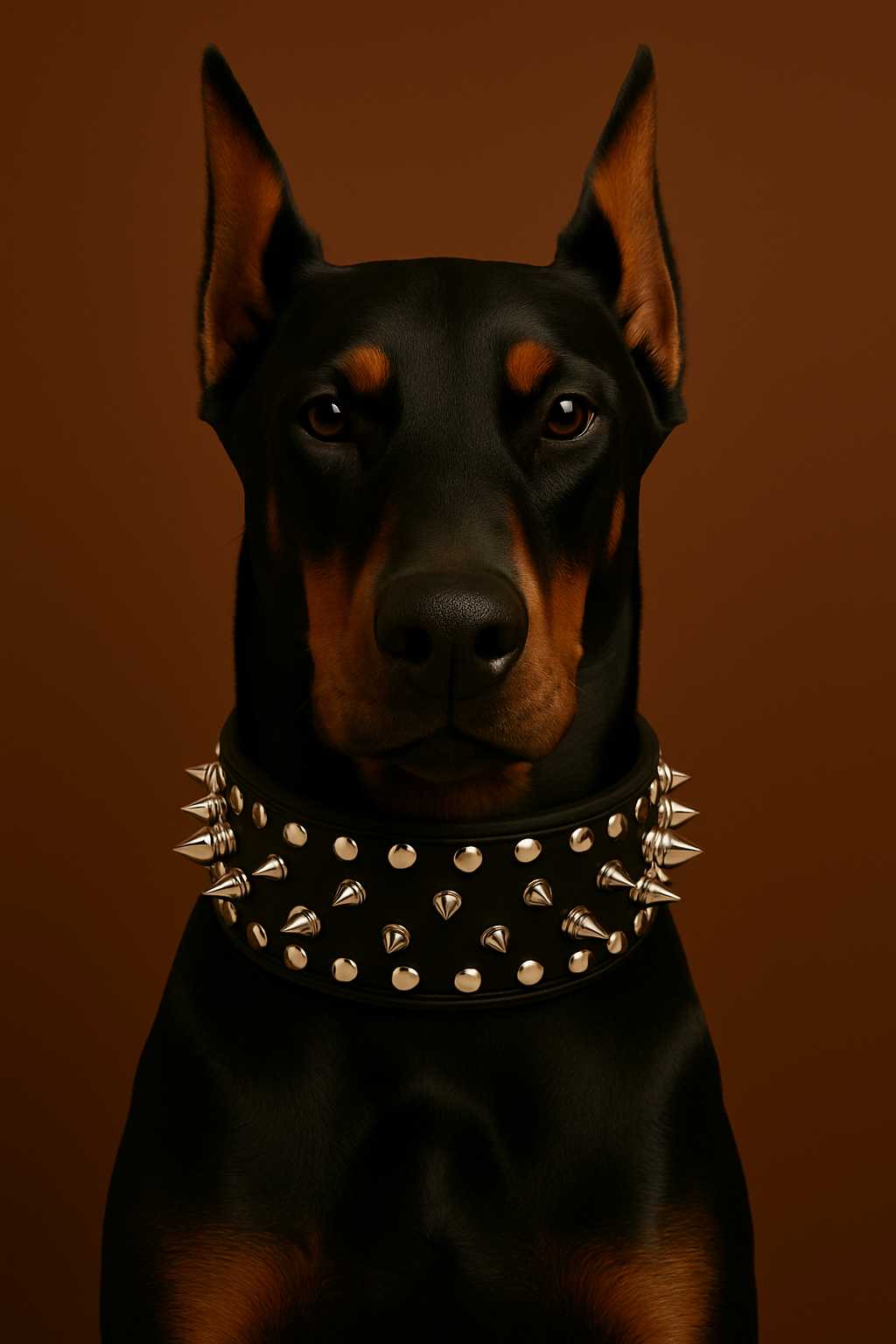 Collier clouté CUIR 100% - Protection Premium