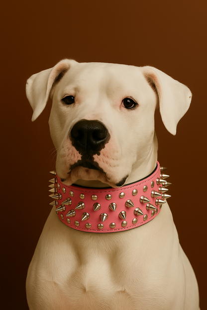 Collier clouté CUIR 100% - Protection Premium